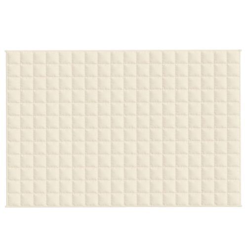 Couverture lestée Crème clair 120x180 cm 5 kg Tissu - Photo n°3; ?>