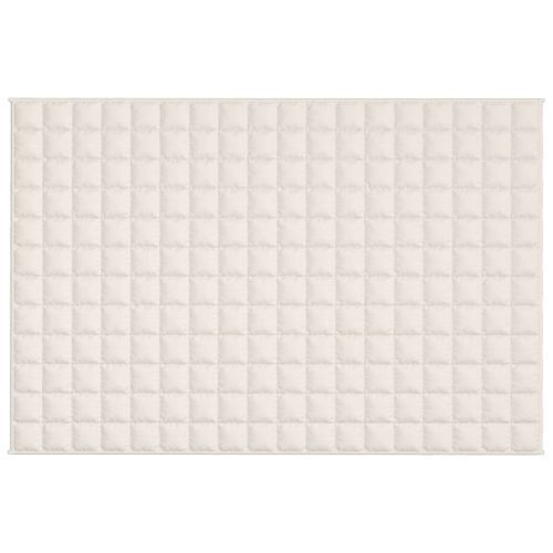 Couverture lestée Crème clair 120x180 cm 9 kg Tissu - Photo n°3; ?>