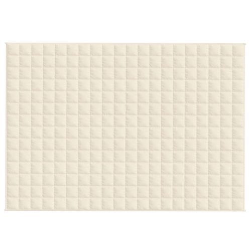 Couverture lestée Crème clair 135x200 cm 10 kg Tissu - Photo n°3; ?>