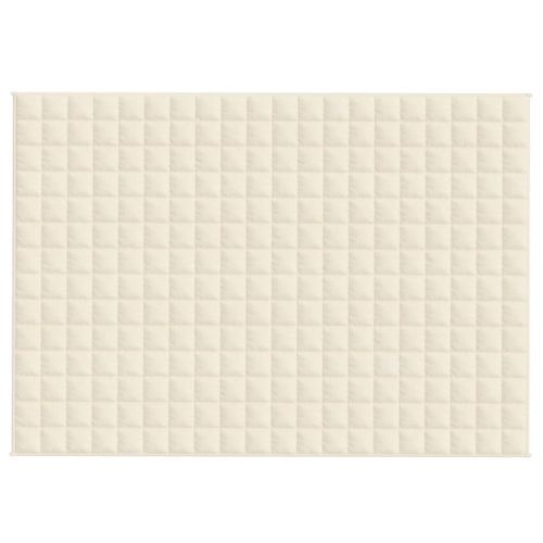 Couverture lestée Crème clair 138x200 cm 10 kg Tissu - Photo n°3; ?>