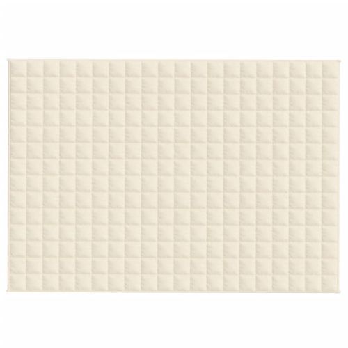 Couverture lestée Crème clair 140x200 cm 10 kg Tissu - Photo n°3; ?>