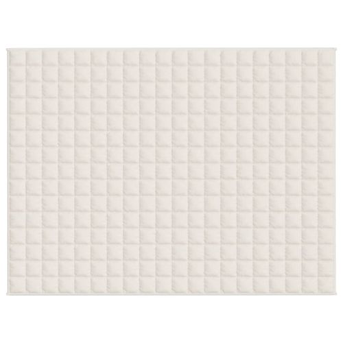 Couverture lestée Crème clair 150x200 cm 11 kg Tissu - Photo n°3; ?>