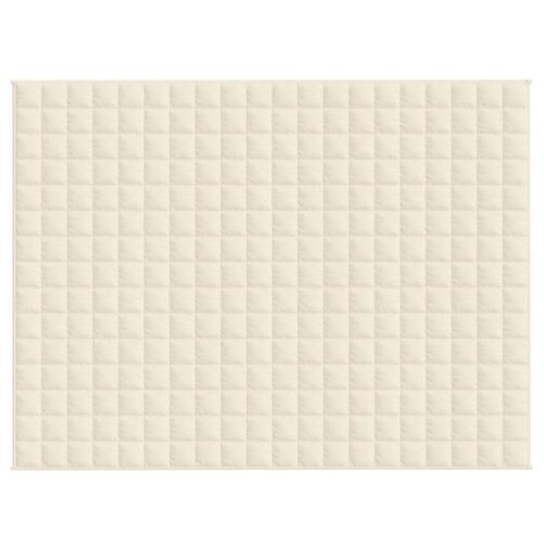 Couverture lestée Crème clair 150x200 cm 7 kg Tissu - Photo n°3; ?>