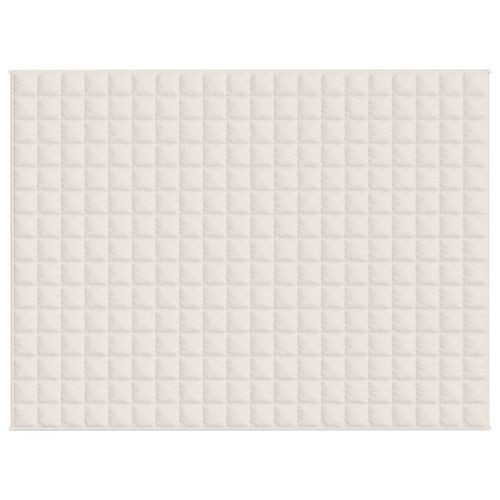 Couverture lestée Crème clair 152x203 cm 7 kg Tissu - Photo n°3; ?>