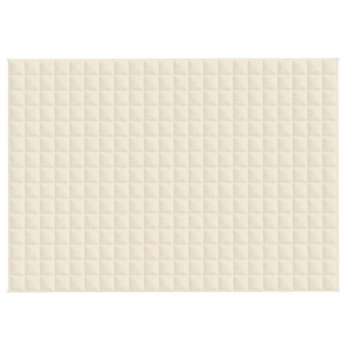 Couverture lestée Crème clair 155x220 cm 11 kg Tissu - Photo n°3; ?>