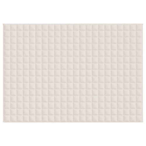 Couverture lestée Crème clair 155x220 cm 11 kg Tissu - Photo n°3; ?>