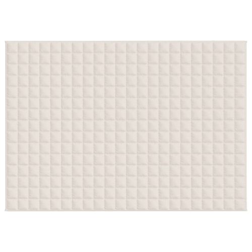 Couverture lestée Crème clair 155x220 cm 7 kg Tissu - Photo n°3; ?>