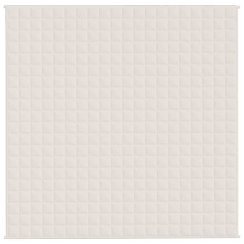 Couverture lestée Crème clair 200x200 cm 13 kg Tissu - Photo n°3; ?>