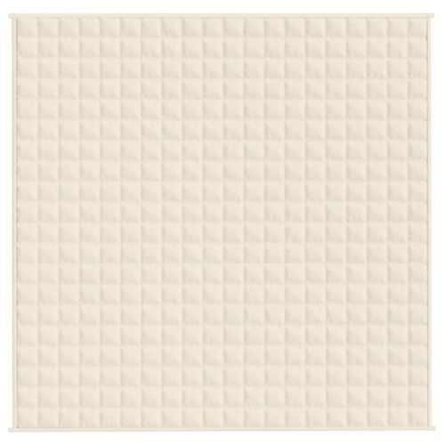 Couverture lestée Crème clair 200x200 cm 13 kg Tissu - Photo n°3; ?>