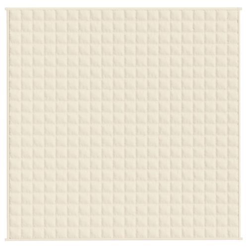 Couverture lestée Crème clair 200x200 cm 9 kg Tissu - Photo n°3; ?>