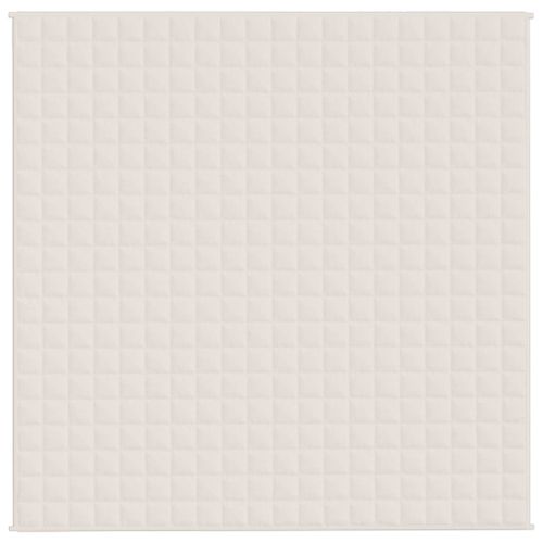 Couverture lestée Crème clair 200x200 cm 9 kg Tissu - Photo n°3; ?>