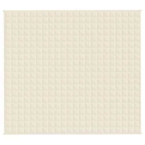 Couverture lestée Crème clair 200x220 cm 13 kg Tissu - Photo n°3; ?>