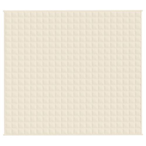 Couverture lestée Crème clair 200x220 cm 9 kg Tissu - Photo n°3; ?>