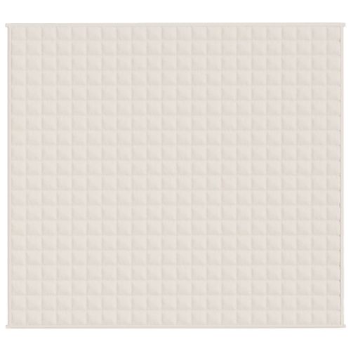 Couverture lestée Crème clair 200x225 cm 9 kg Tissu - Photo n°3; ?>