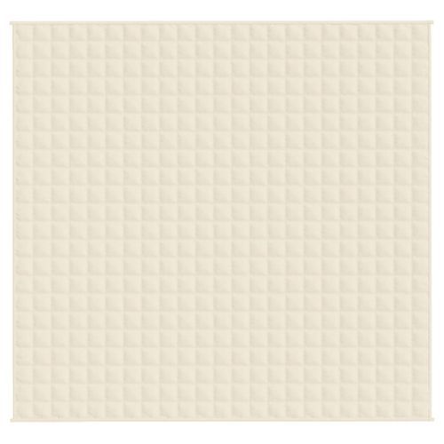 Couverture lestée Crème clair 220x230 cm 15 kg Tissu - Photo n°3; ?>