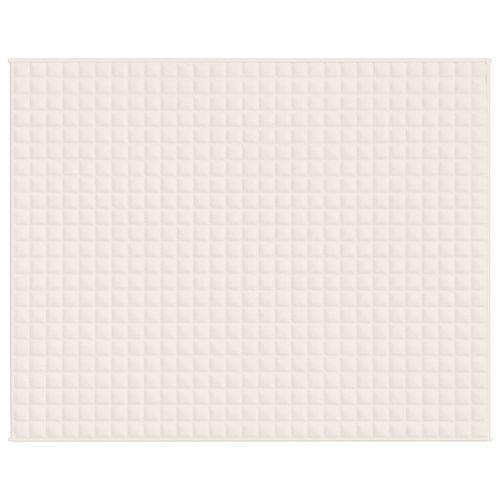 Couverture lestée Crème clair 235x290 cm 15 kg Tissu - Photo n°3; ?>