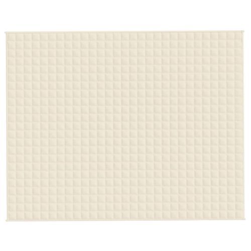 Couverture lestée Crème clair 235x290 cm 15 kg Tissu - Photo n°3; ?>