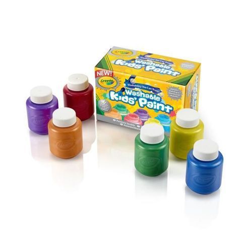 Crayola - 6 pots de peinture métallique lavable - Peinture et accessoires - Photo n°2; ?>