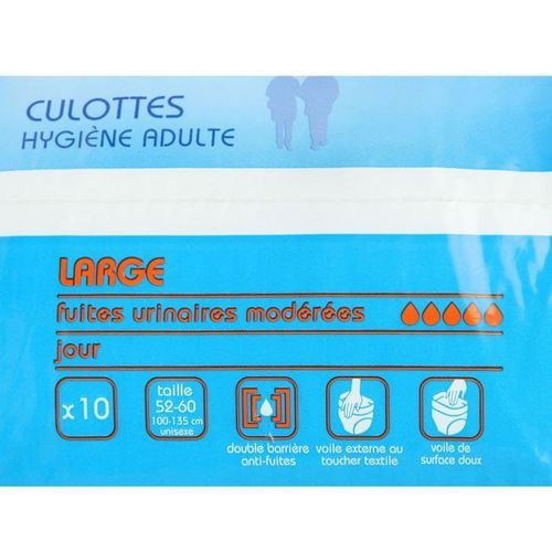 Culottes pour fuites urinaires CASINO - Taille L - Incontinence modérée - Lot de 10 - Photo n°2; ?>