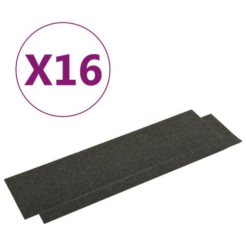 Dalles de tapis de sol 16 pcs 4 m² 25x100 cm Anthracite - Photo n°2; ?>