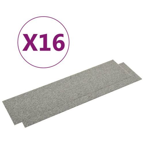 Dalles de tapis de sol 16 pcs 4 m² 25x100 cm Gris clair - Photo n°2; ?>
