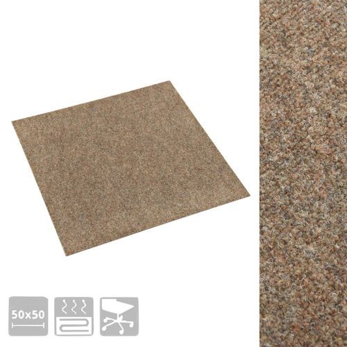 Dalles de tapis de sol 20 pcs 5 m² Beige - Photo n°3; ?>