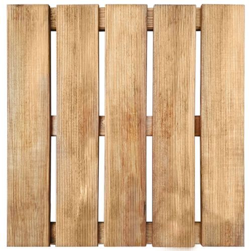 Dalles de terrasse 18 pcs 50x50 cm Bois Marron - Photo n°2; ?>