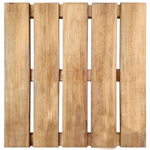 Dalles de terrasse 30 pcs 50x50 cm Bois Marron - Photo n°2; ?>