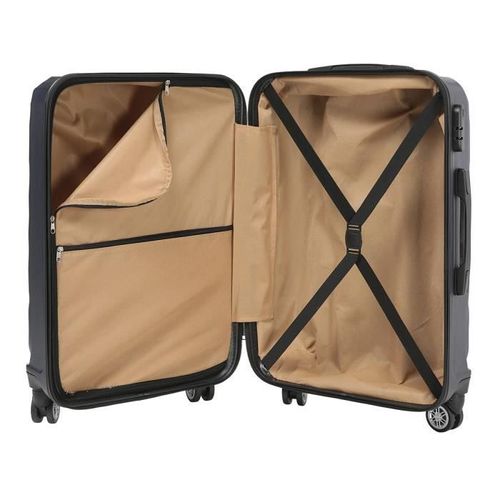 Daniel Hechter - Set 3 valises 4 roues ABS Argent - Photo n°3; ?>