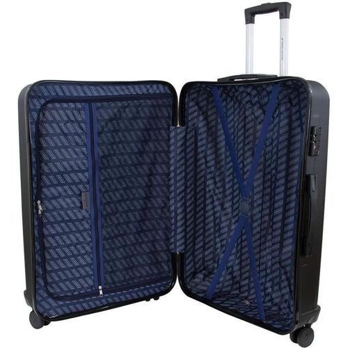 DANIEL HECHTER Set de 3 Valises Trolley DHVSTTROPEZ Rigide ABS - 8 Roues - Cadenas TSA - 50-60-70 cm - Noir - Photo n°3; ?>