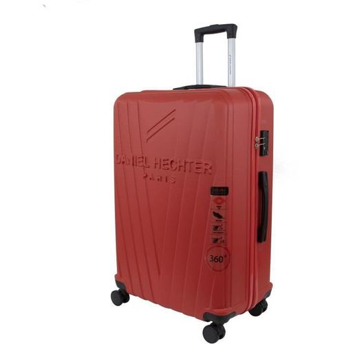 DANIEL HECHTER Set de 3 Valises Trolley DHVSTTROPEZ Rigide ABS - 8 Roues - Cadenas TSA - 50-60-70 cm - Rouge - Photo n°2; ?>