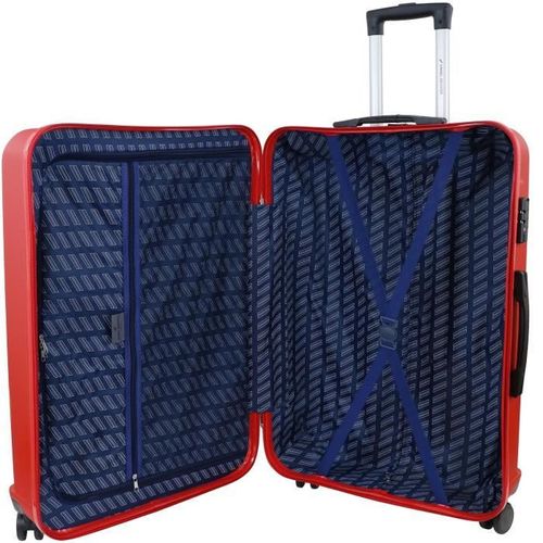 DANIEL HECHTER Set de 3 Valises Trolley DHVSTTROPEZ Rigide ABS - 8 Roues - Cadenas TSA - 50-60-70 cm - Rouge - Photo n°3; ?>