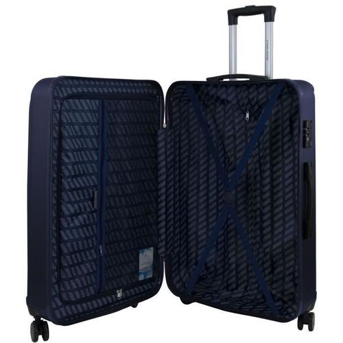 DANIEL HECHTER Valise Trolley DHVBERLIN - 8 Roues - Cadenas TSA - 70 x 47 x 30 cm - Bleu marine - Photo n°3; ?>