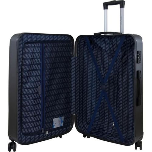 DANIEL HECHTER Valise Trolley DHVBERLIN - 8 Roues - Cadenas TSA - 70 x 47 x 30 cm - Gris foncé - Photo n°2; ?>