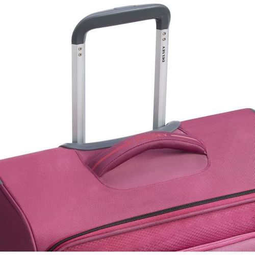 DELSEY Caracas Trolley 55cm 4 doubles roues cabine slim - Polyester CARACAS 55x40x20 - 2,1 KG - Prune - Photo n°3; ?>