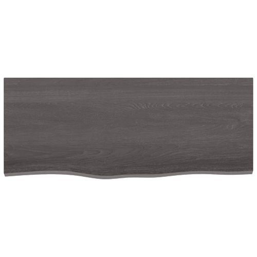 Dessus de bureau gris foncé 100x40x2 cm bois chêne traité - Photo n°3; ?>