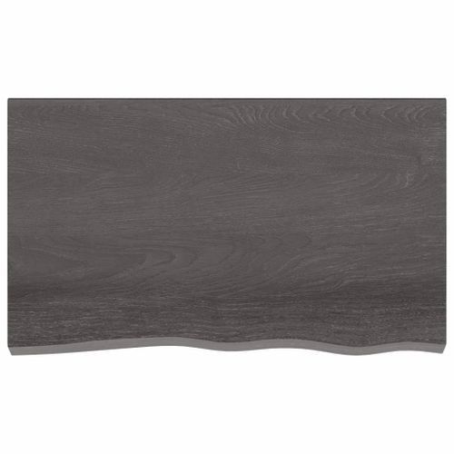 Dessus de bureau gris foncé 100x60x2 cm bois chêne traité - Photo n°3; ?>