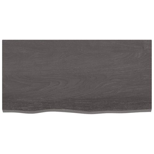 Dessus de bureau gris foncé 80x40x2 cm bois chêne traité - Photo n°3; ?>