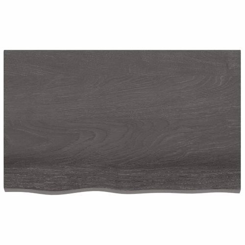 Dessus de bureau gris foncé 80x50x2 cm bois chêne traité - Photo n°3; ?>