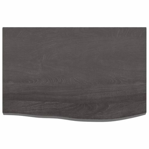 Dessus de bureau marron foncé 60x40x2 cm bois chêne traité - Photo n°3; ?>