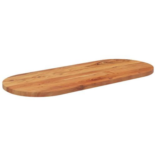 Dessus de table 100x40x2,5 cm ovale bois massif d'acacia - Photo n°3; ?>