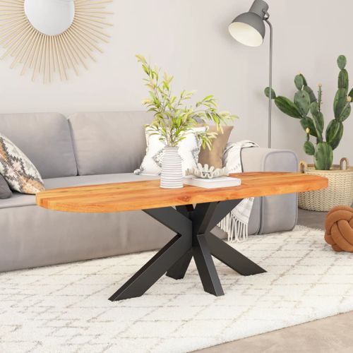 Dessus de table 100x40x3,8 cm ovale bois massif d'acacia - Photo n°2; ?>