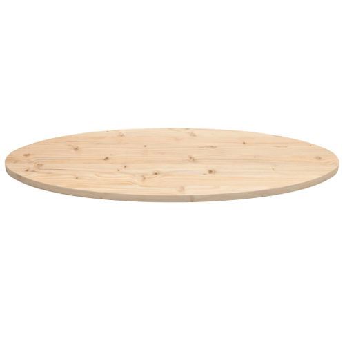 Dessus de table 100x50x2,5 cm bois de pin massif ovale - Photo n°3; ?>