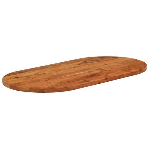 Dessus de table 100x50x2,5 cm ovale bois massif d'acacia - Photo n°3; ?>