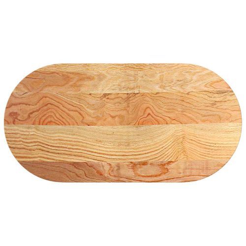 Dessus de table 100x50x2 cm bois de chêne massif ovale - Photo n°2; ?>