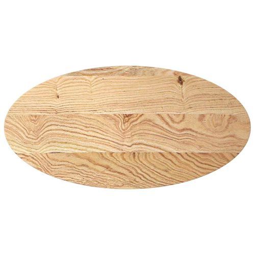 Dessus de table 100x50x4 cm bois de chêne massif ovale - Photo n°2; ?>