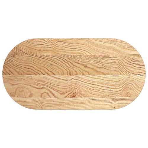 Dessus de table 100x50x4 cm bois de chêne massif ovale - Photo n°2; ?>