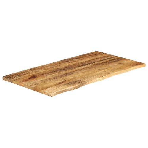 Dessus de table 100x60x2,5 cm bord vivant bois massif manguier - Photo n°2; ?>