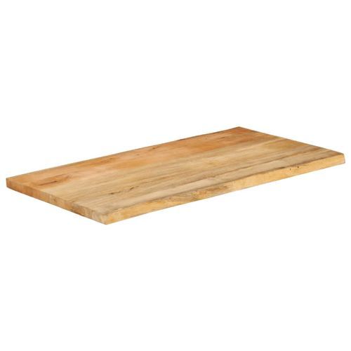 Dessus de table 100x60x2,5 cm bord vivant bois massif manguier - Photo n°2; ?>