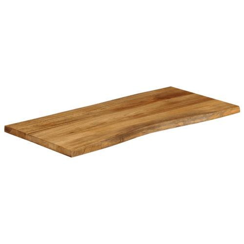 Dessus de table 100x60x2,5 cm bord vivant bois massif manguier - Photo n°2; ?>